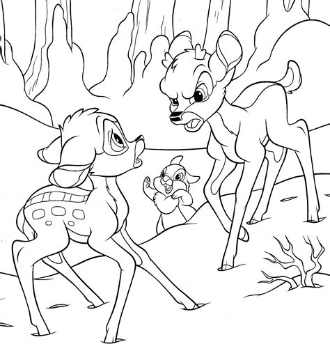 Free Bambi Coloring Pages