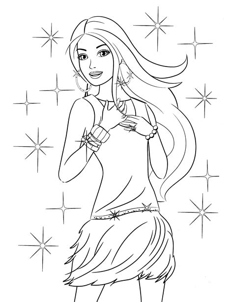 Free Barbie coloring pages