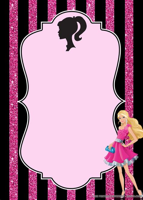 Free Barbie Invitation Templates