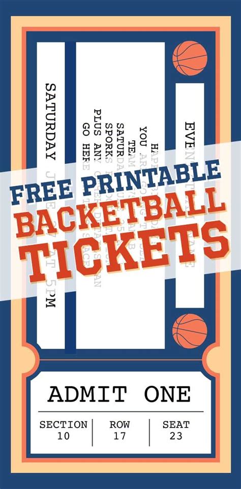 Free Basketball Ticket Templates