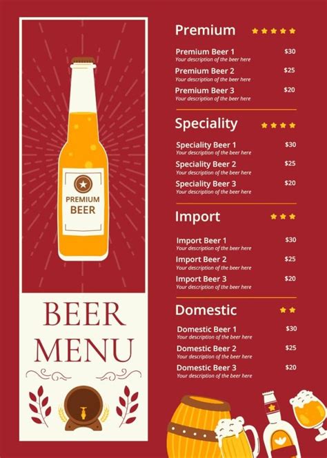 Modern Free Beer Invitation Template