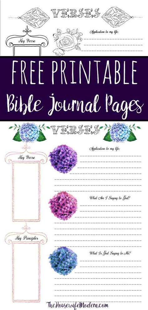 Free Bible journaling pages