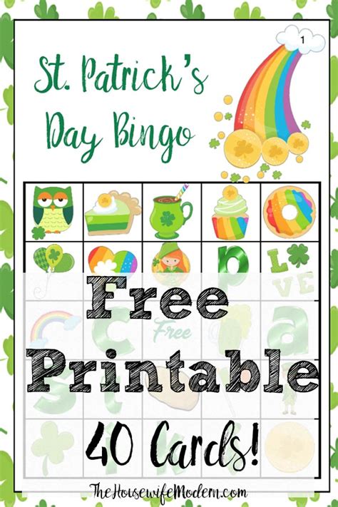 Free Hallmark St. Patrick's Day Bingo Printables