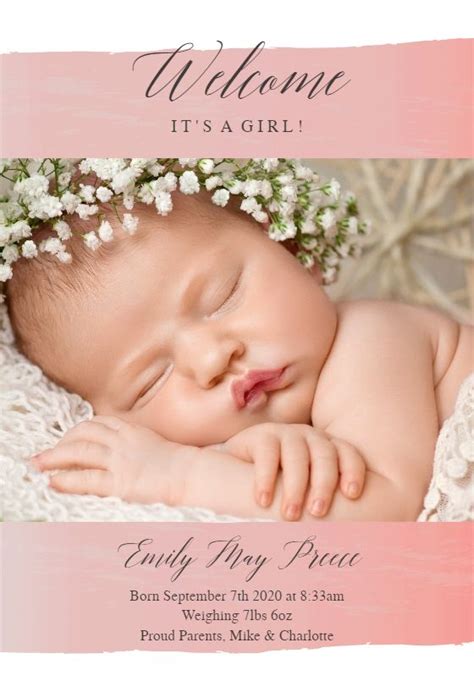 Free Birth Announcement Templates for Facebook