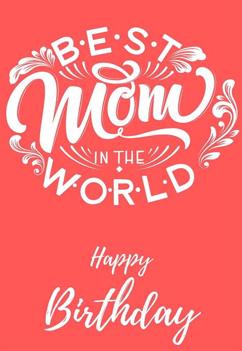 Free Birthday Card Printables for Mom