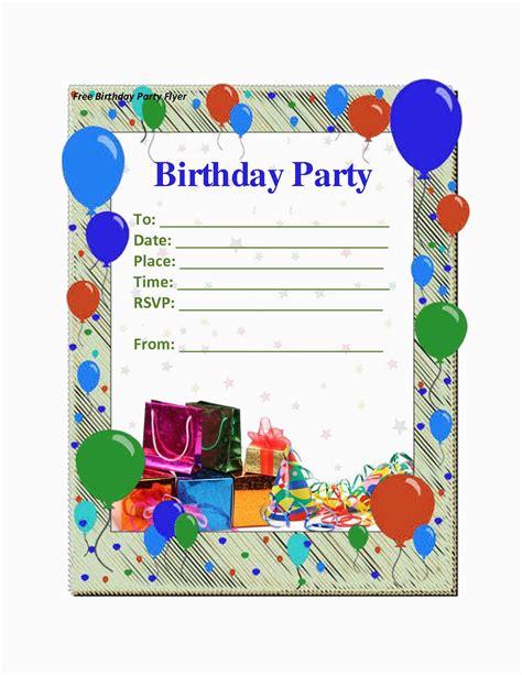 Free Birthday Invitation Templates for Google Docs