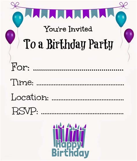 Free Birthday Invitations