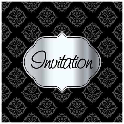 Free Black and Silver Invitation Templates