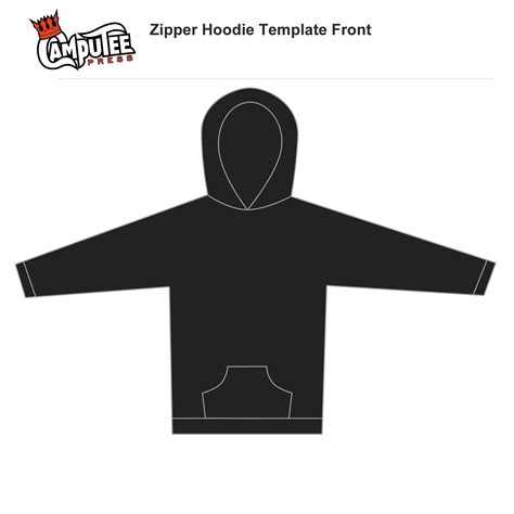 Free blank hoodie template with design elements