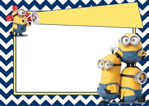 Blank Minion Invitation Templates