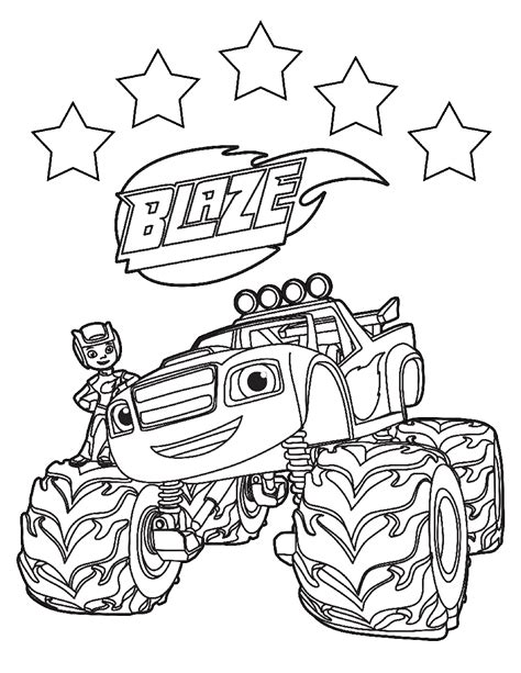 Free Blaze Coloring Pages Printable