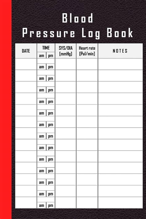 Free Blood Pressure Log