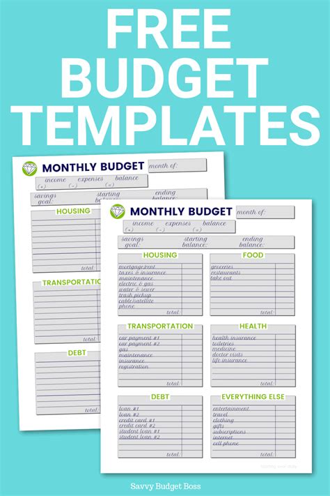 Free Budget Template Word