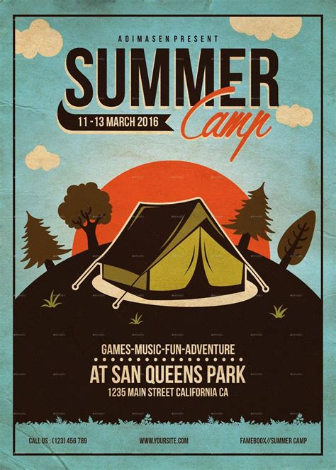 Free Camping Flyer Template Download Now