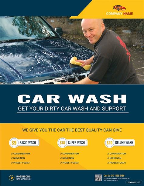 Free Car Wash Flyer Template PSD