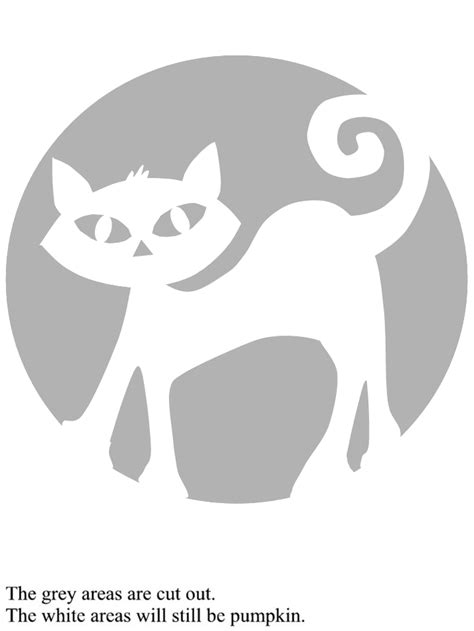 Free Cat Pumpkin Carving Templates