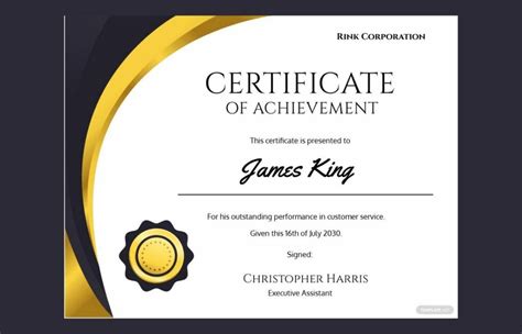 Free Certificate Templates Google Docs Example 1