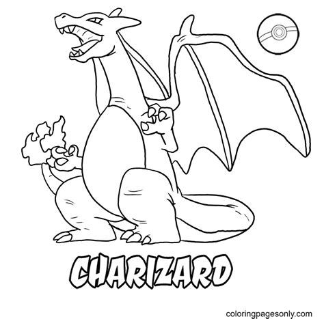 Free Charizard Coloring Pages