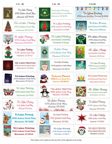 Free Christmas Address Labels