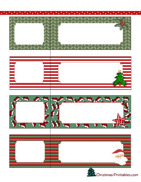 Free Christmas Address Labels Templates