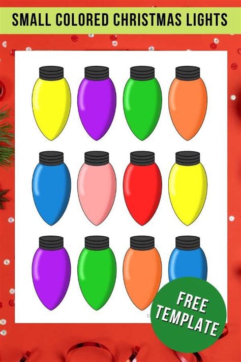 Free Christmas Light Bulb Templates