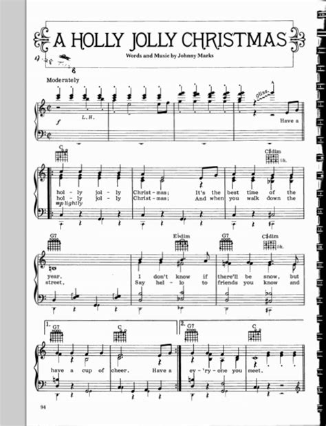 Free Christmas sheet music for piano