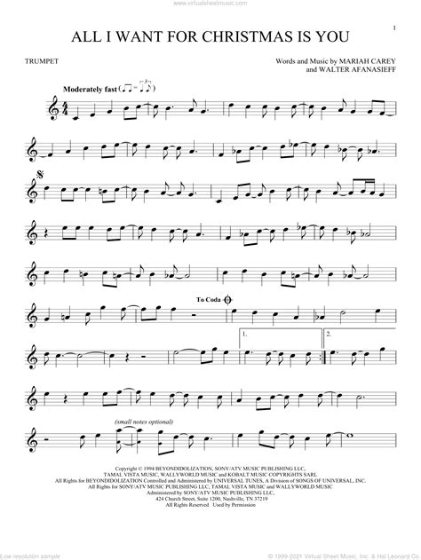 Free Christmas sheet music for trumpet