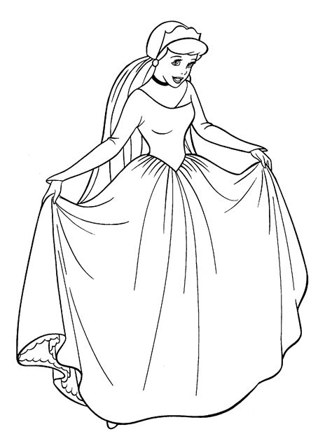 Free Cinderella coloring pages for elementary schoolers