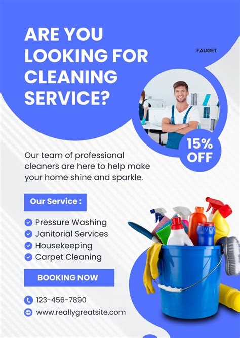 Free Cleaning Poster Template Design