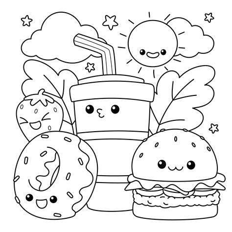 Free coloring pages food