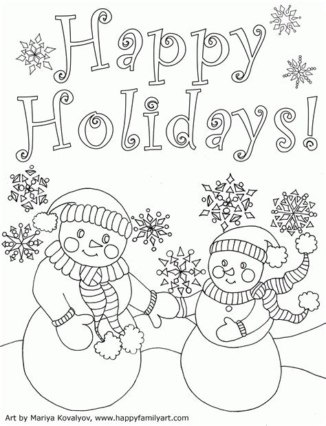 Free coloring pages holidays