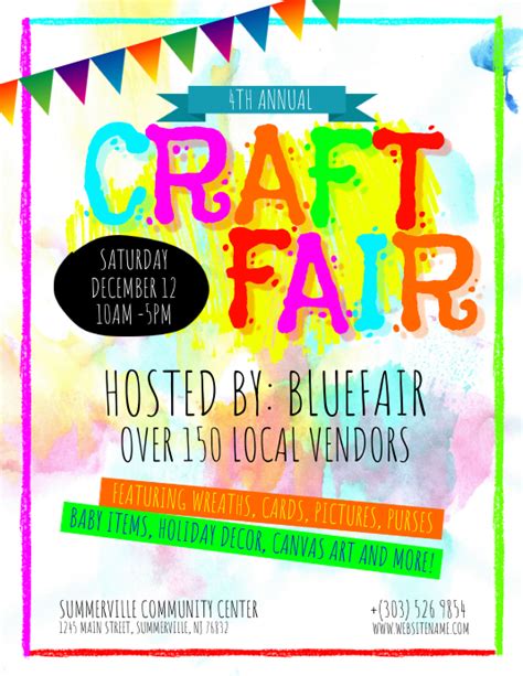 free craft fair flyer templates