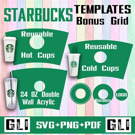 Free Cricut Templates for Starbucks Cups