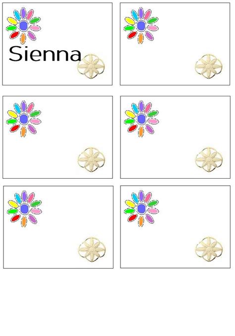 Free Daisy Name Tag Template