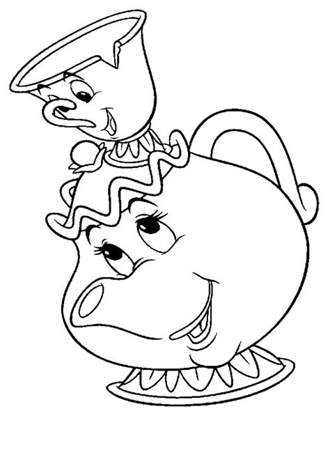 Free Disney Coloring Sheets Beauty and the Beast