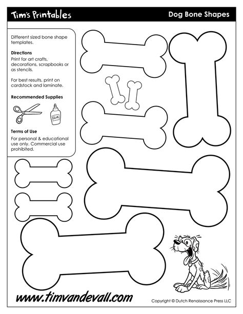 Free Dog Bone Templates Printable