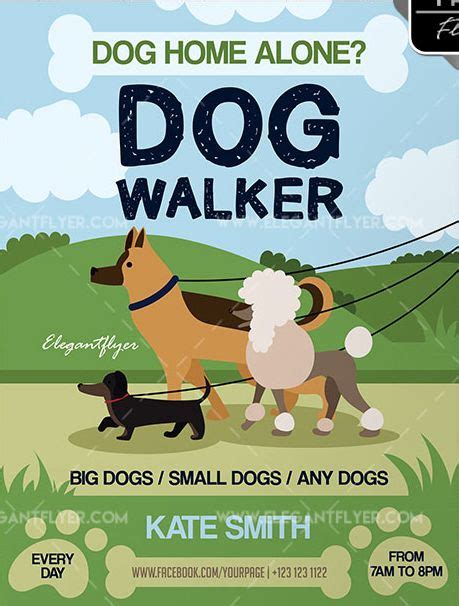 Free Dog Walking Flyer Template Download