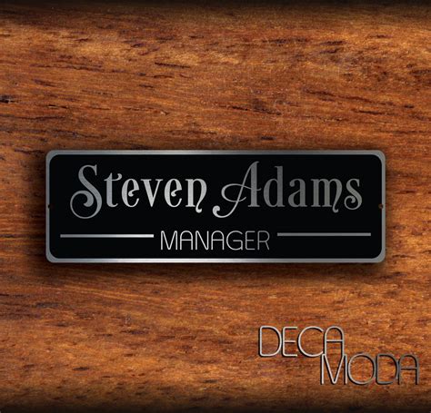 A free door name plate template