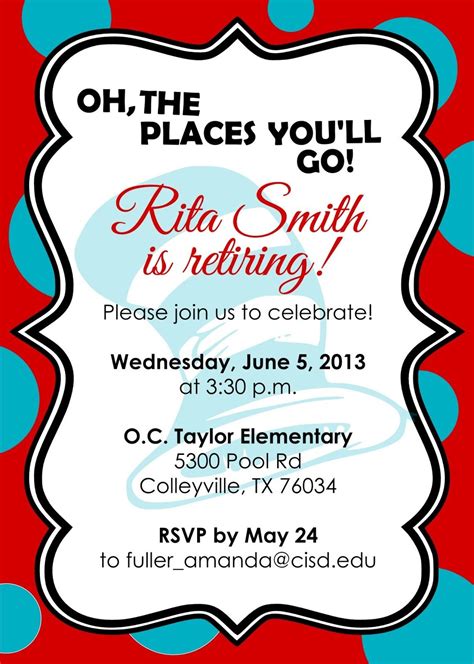 Free Downloadable Retirement Party Invitation Template