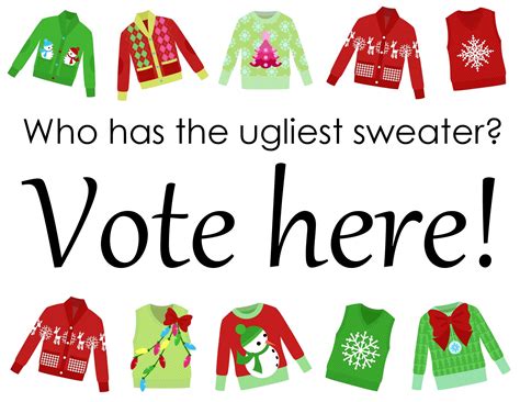 Free Downloadable Ugly Sweater Contest Voting Template