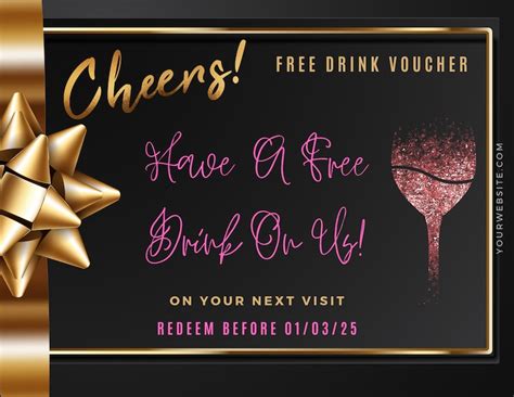 Free drink tickets template