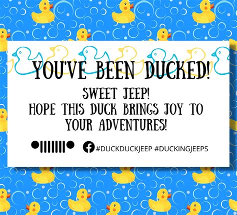 Free Duck Duck Jeep Tags