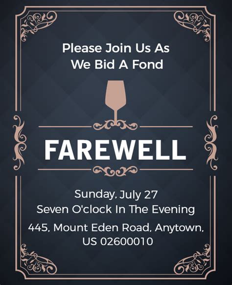 Free Editable Farewell Invitation Template