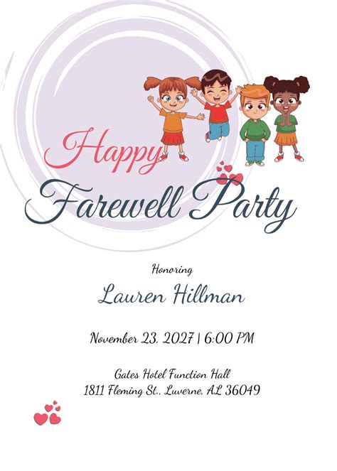 Free Editable Farewell Invitation Templates