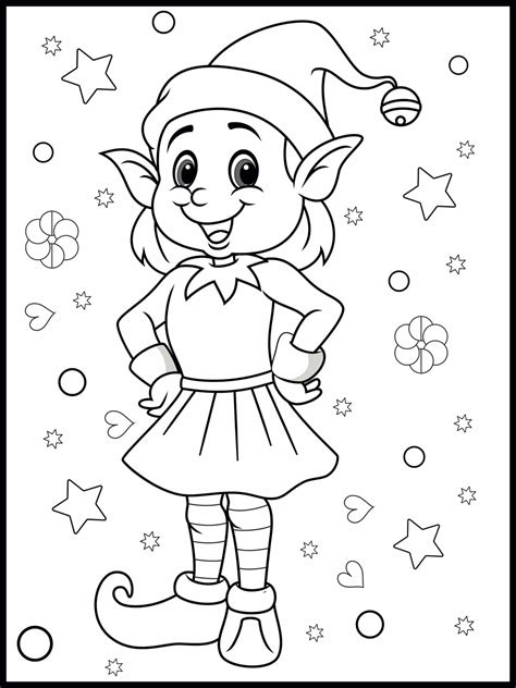 Free elf coloring pages printable