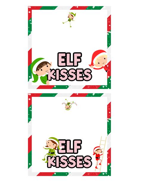 Free Elf Kisses Printables