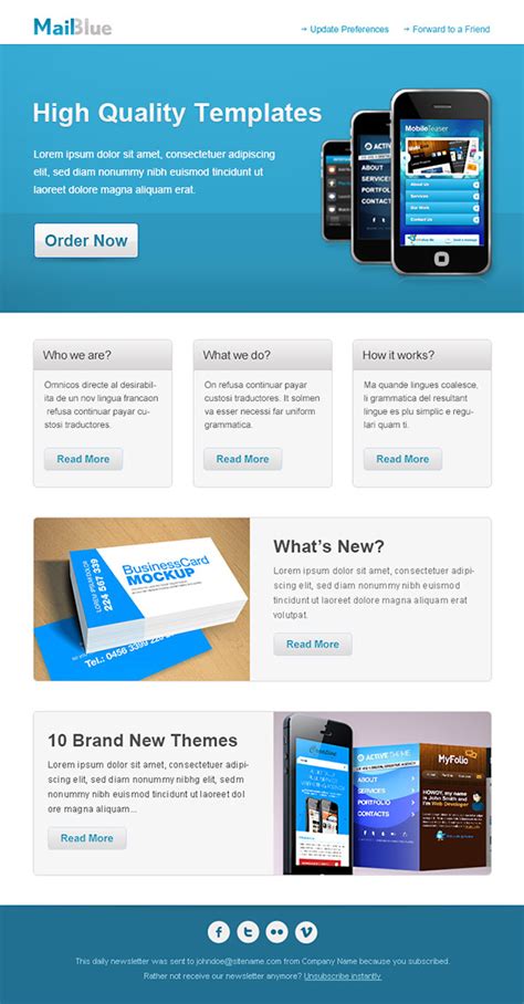 Free Email Newsletter Template