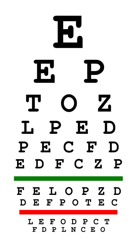 Free Eye Exam Chart Printable 1