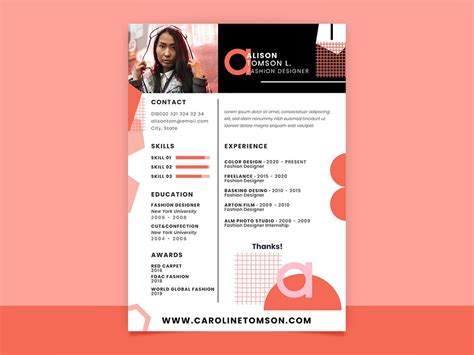 Free Fashion Resume Templates