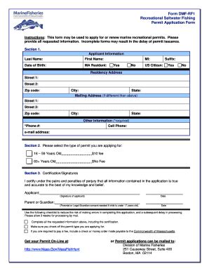 Free Fishing License Application